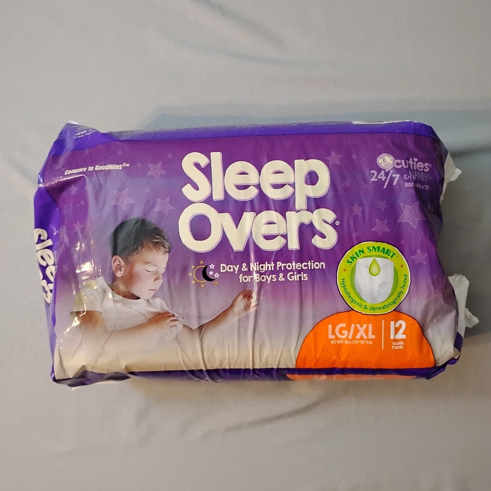 New sleepovers by cuties |youth pants| 12 count | size large/XL | 60-125 pounds